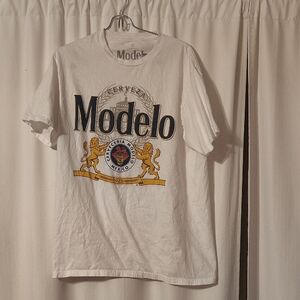 ModelCo White and Gold Graphic Tee